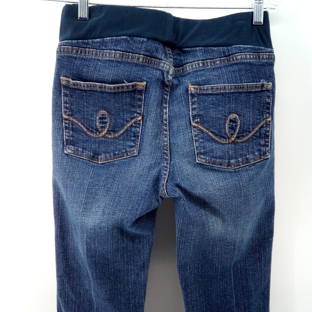 Motherhood Maternity Flare Jeans Blue Spandex Cotton Blend S - Picture 7 of 10